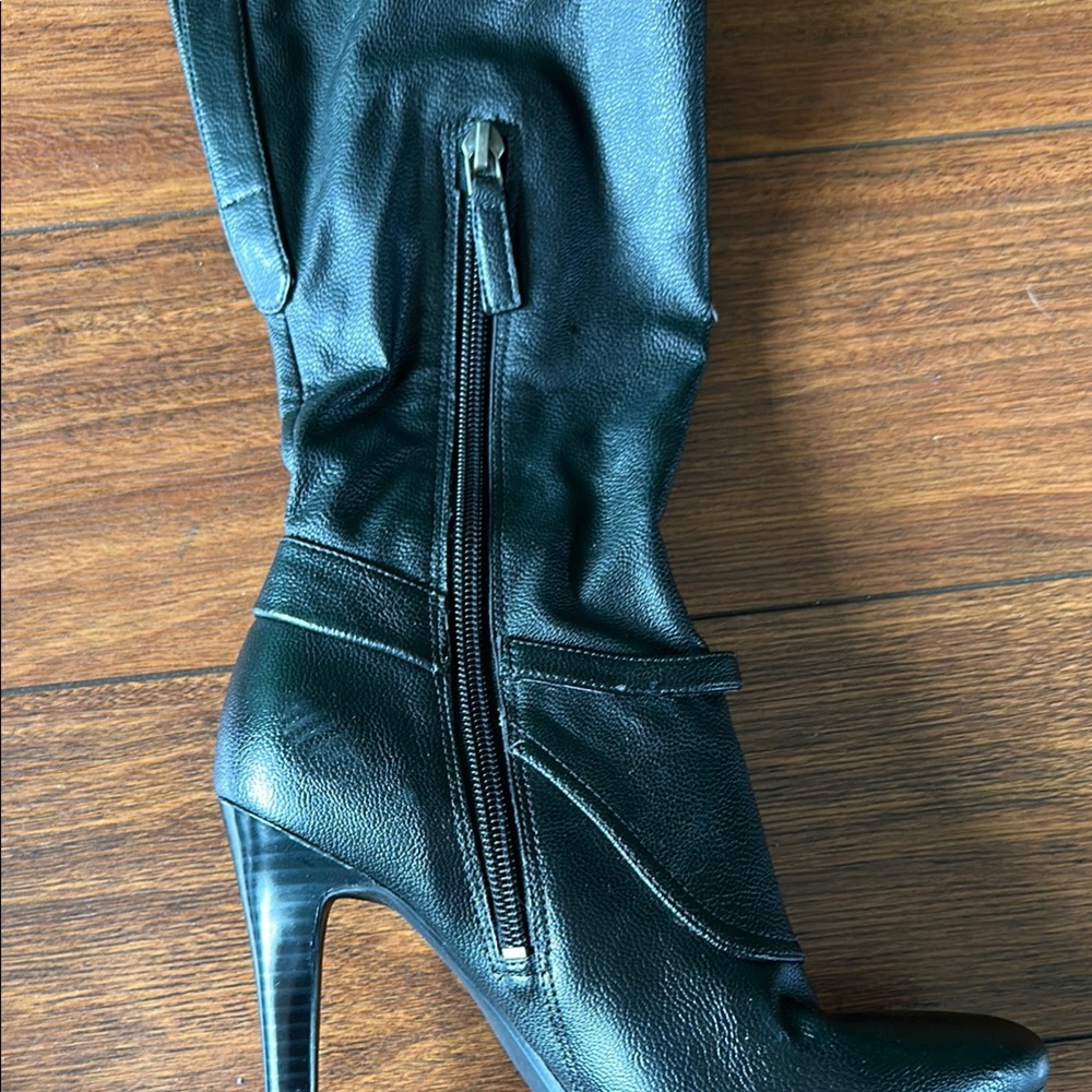 👢👢EUC Nine West Black Stiletto Knee-High Heeled Boots👢👢 - Picture 3 of 9